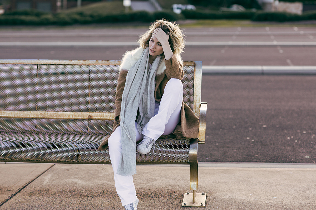 Shiny Casual Wear at New York Sunset