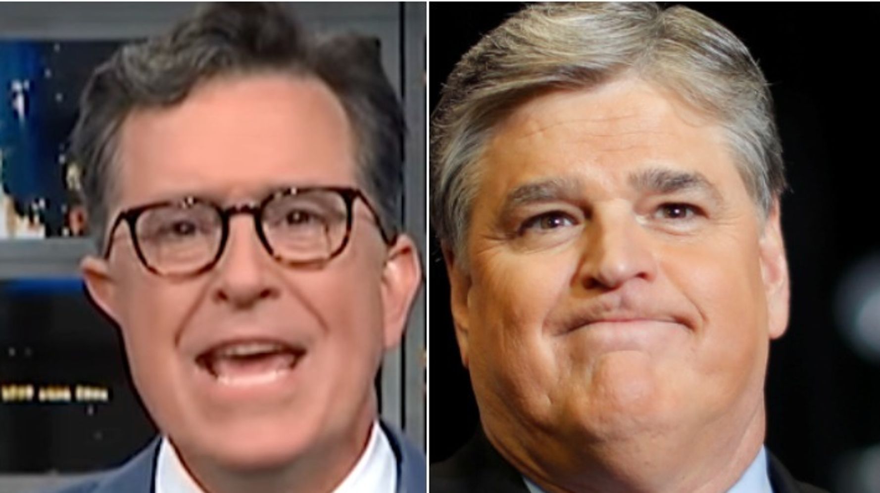 Colbert Rips ‘Dead-Eyed Lego Man’ Sean Hannity Over Ghoulish New Sales Pitch