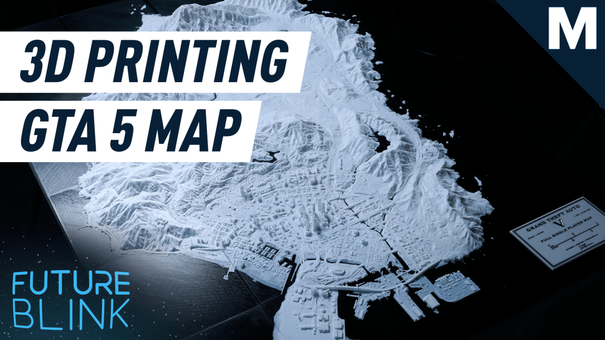 It took 400 hours to 3D print this super detailed map of  GTA's San Andreas