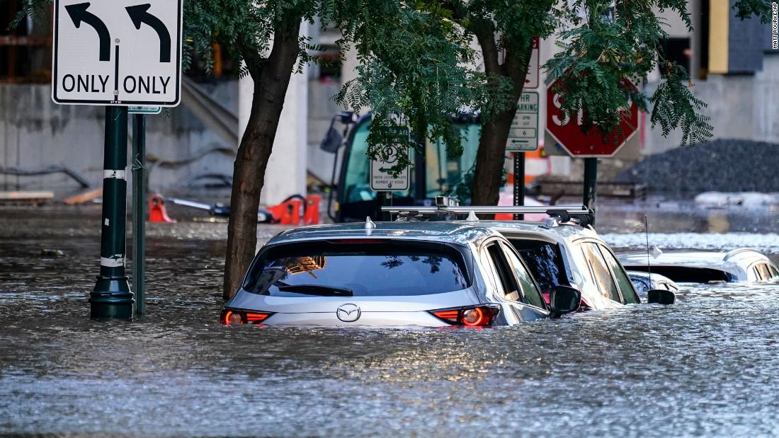 At least 45 people have died after floodwaters from Ida’s remnants swamp cities from Virginia to New England
