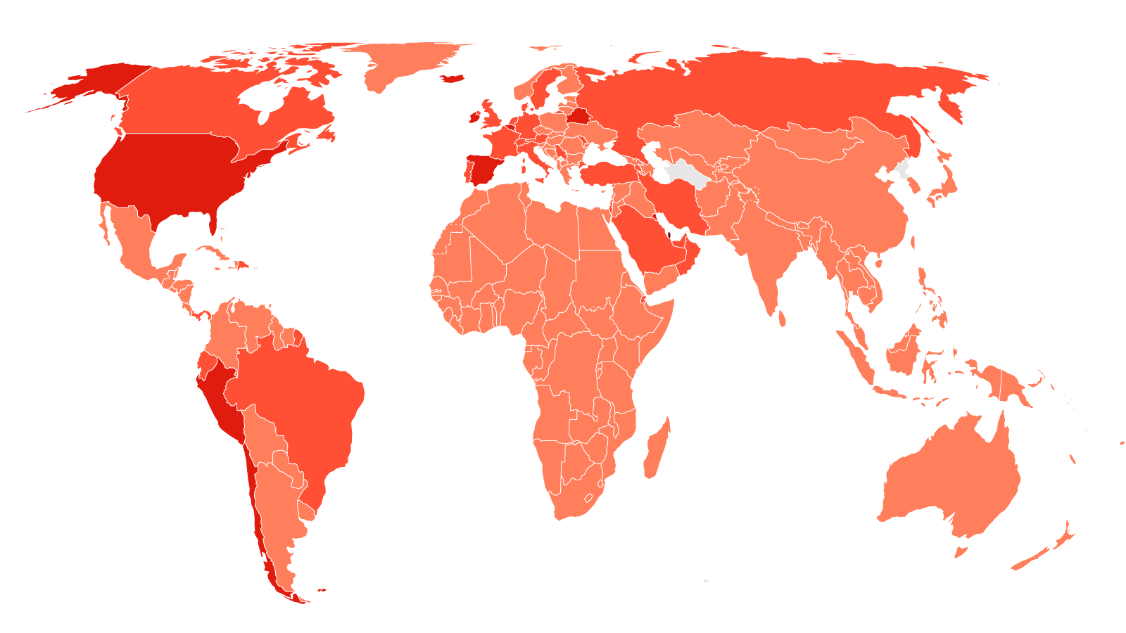 Tracking Covid-19's global spread