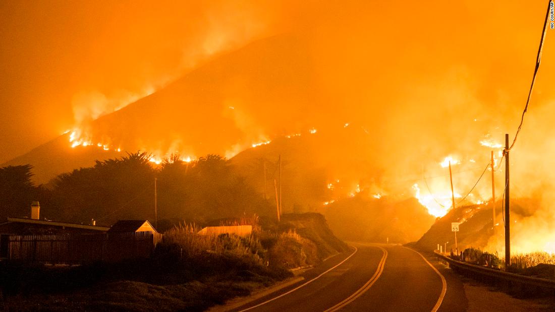 Wildfire burns near California’s Highway 1, prompting evacuations