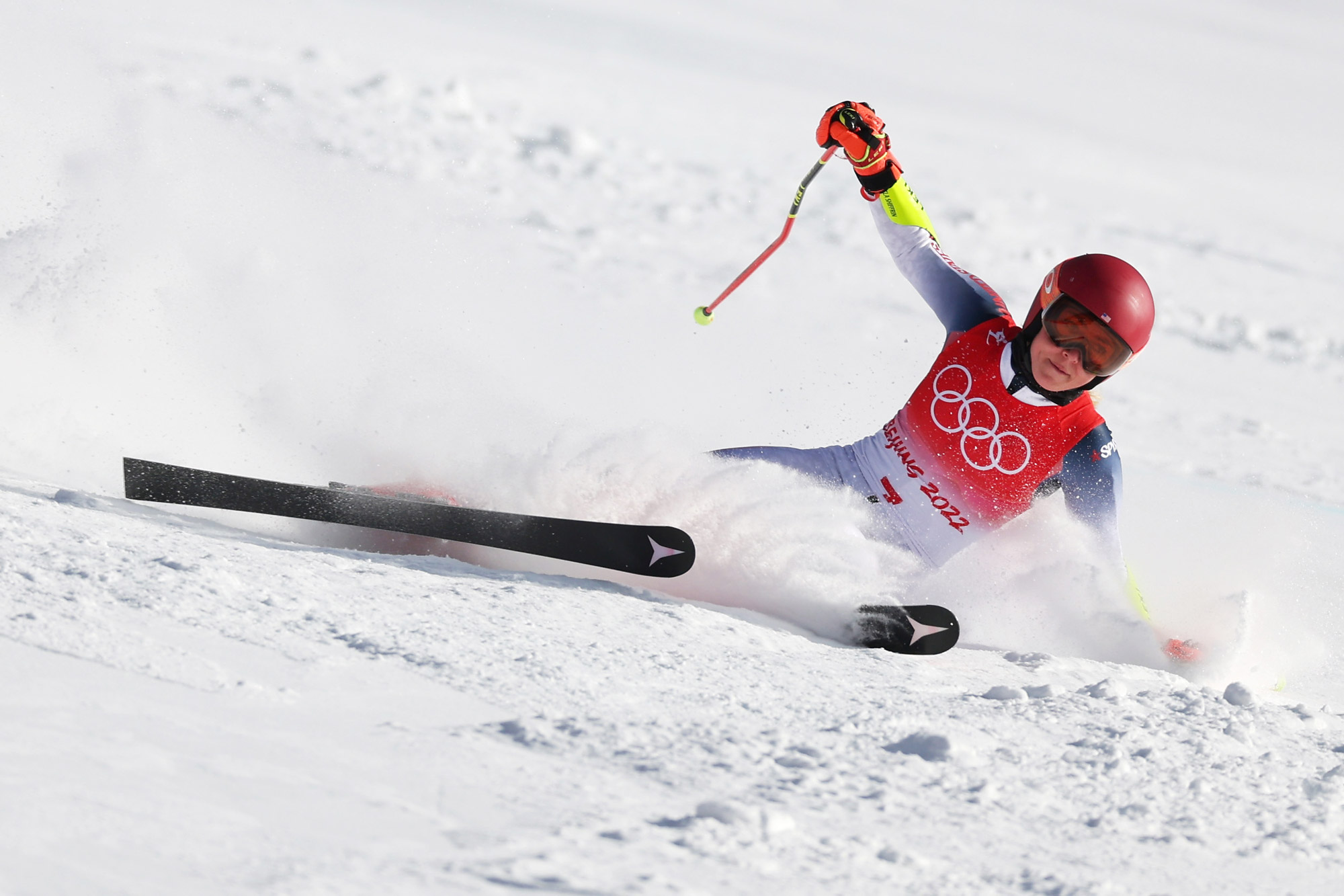 Team USA gold medal hopeful Mikaela Shiffrin is out of the women's giant slalom