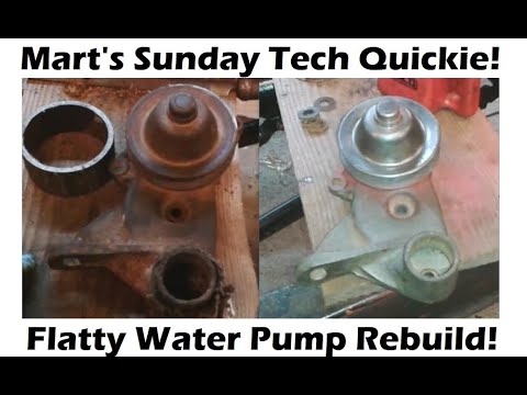 Here's a Flathead water pump. Let's rebuild it. Sunday tech quickie