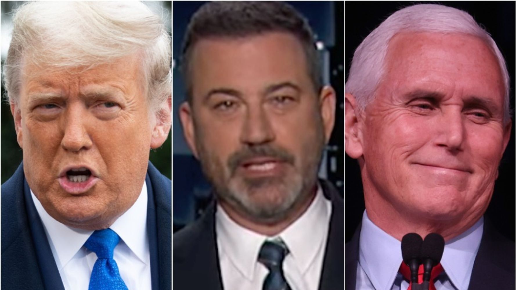 Jimmy Kimmel Spots 'Most Perfect Description' Of Mike Pence Hidden In Trump's Notes