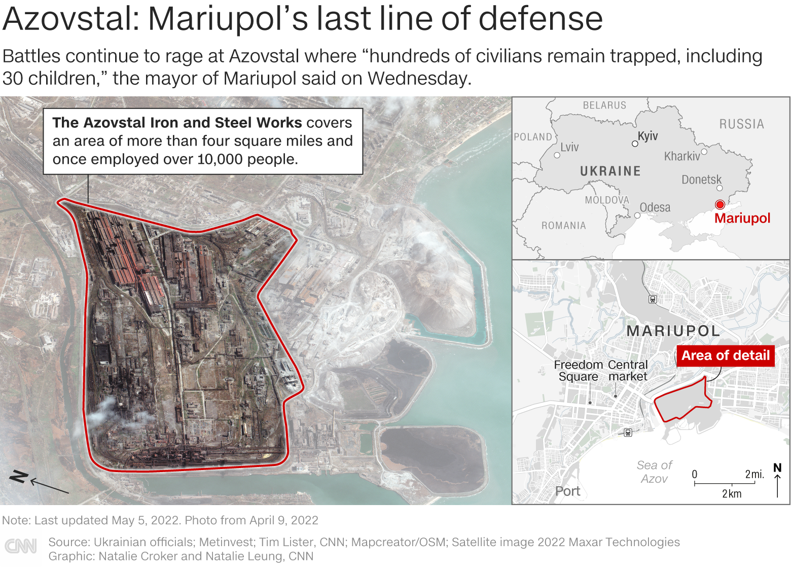 UN: 'Unclear' how many remain at Azovstal steel plant as heavy fighting continues