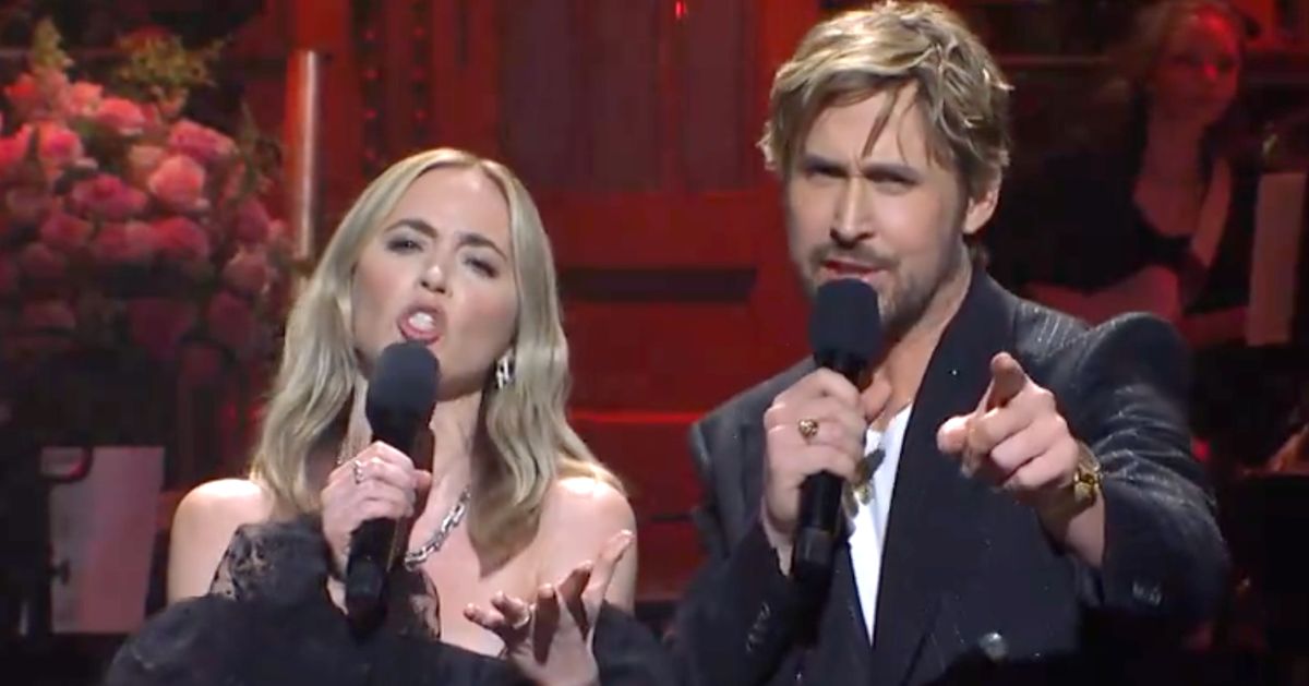 Ryan Gosling, Emily Blunt Use Taylor Swift To Bid 'Barbenheimer' Farewell On 'SNL'